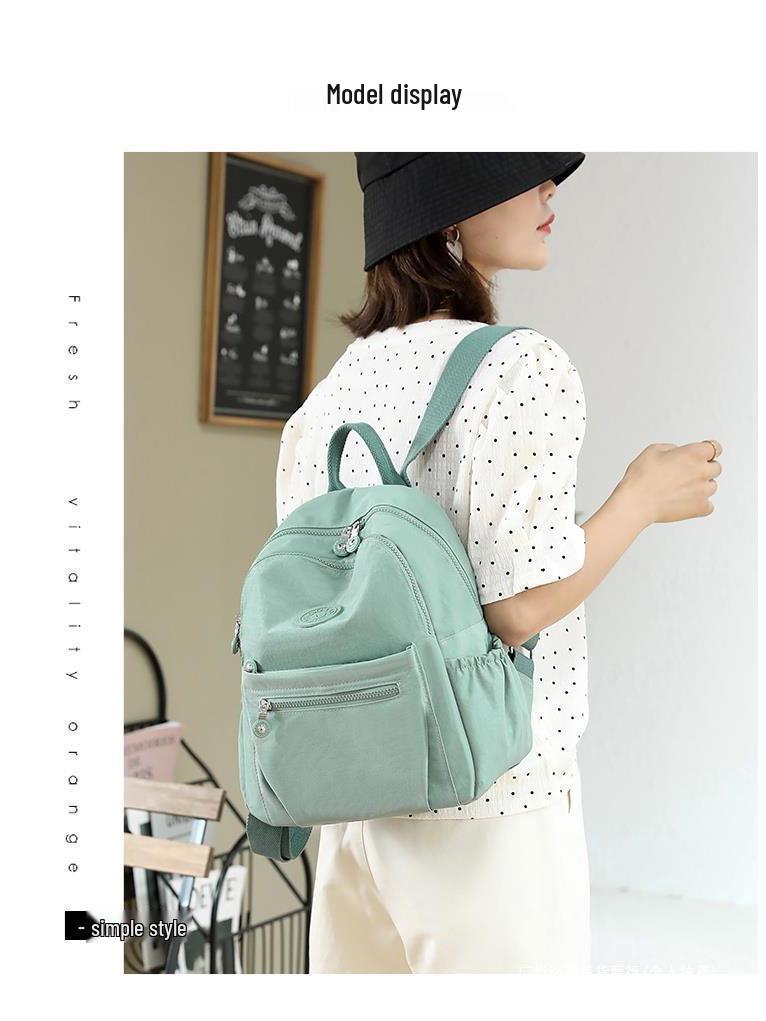 Modny damski plecak nylonowy o dużej pojemności, lekki, na rok 2025, do pracy, szkoły i na wycieczki