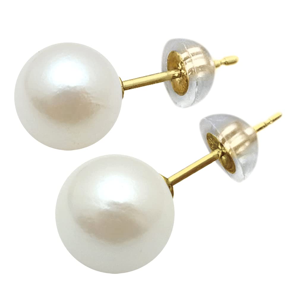 

UP K18 Akoya pearl earrings 18K pearl earrings genuine pearl 8.0mm / (18K)