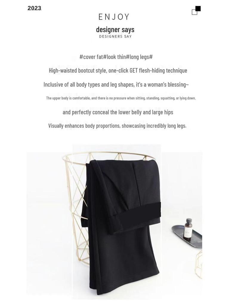 Petite Women's High-Waisted Fleece-Lined Flared Winter Pants