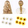 6PCS Sunflower Hairpin for Female Bright Color Daily Flower Hair Clip Barrettes Sidebangs Clip for Women Girl Hairstyle