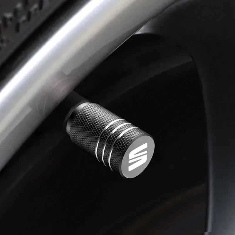 High Quality Car Wheel Tire Valve Caps Tyre Stem Covers Airdust Waterproof For Seat Leon Fr Mk2 Mk3 Lbiza Altea Car Accessories Sij032