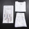 African Men's Traditional Three-Piece Set: Embroidered Robe, Pants, and Matte Cloth