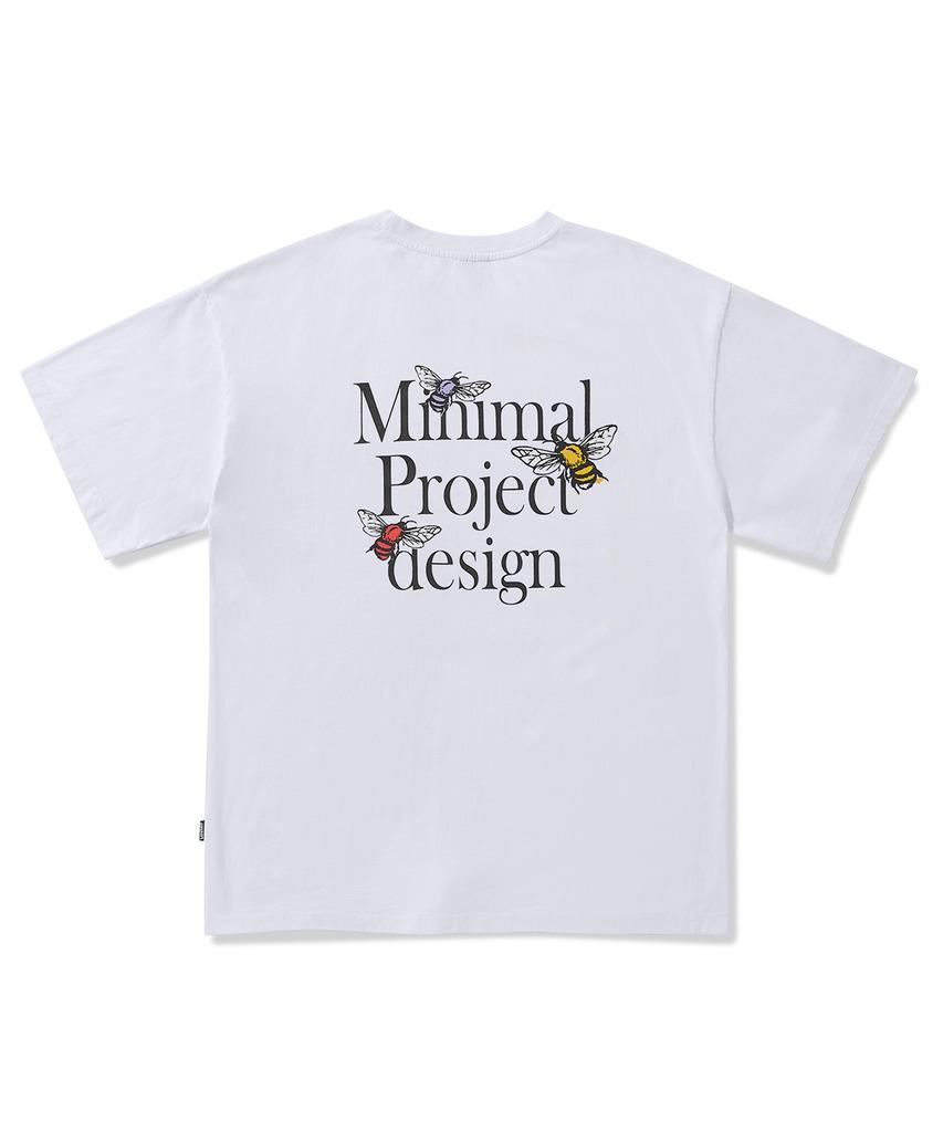 MINIMALPROJECT Helvetica Pigment Short Sleeve T-Shirt Mst165 [White]