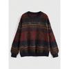Women S Loose Crew Neck Pullover Knit Sweater Color Block