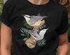 T-Shirt Women's Bird Graphic Sparrow On Branch Shirt Woman - Women's Shirt