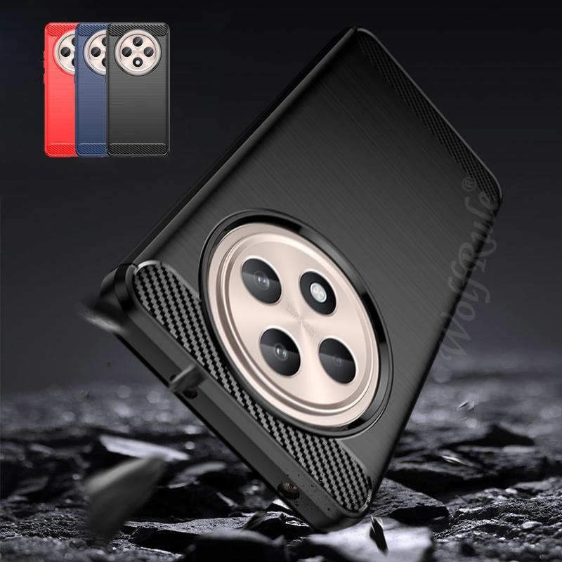 For Reno 12F Case Cover OPPO Reno 12F Capas New Phone Bumper Back Armor Shockproof Carbon Fiber Soft TPU Fundas Reno 12F Reno12F