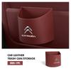 Leather Car Door Storage Organizer Trash Can Garbage Dust Box For Citroen C5 C1 C2 C6 C4L DS3 DS4 DS5 C-Elysee Grand Berlingo
