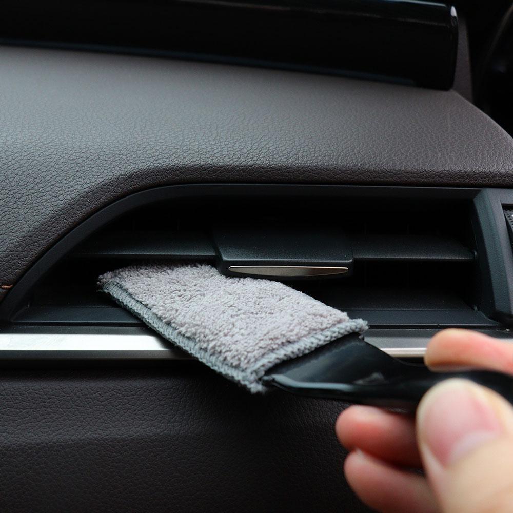 Car Interior Cleaning Brush Air Conditioner Cleaning Tools Air Outlet Dust Double-ended Soft Brush for Kia Rio Soul Picanto EV6 Xmwcj44