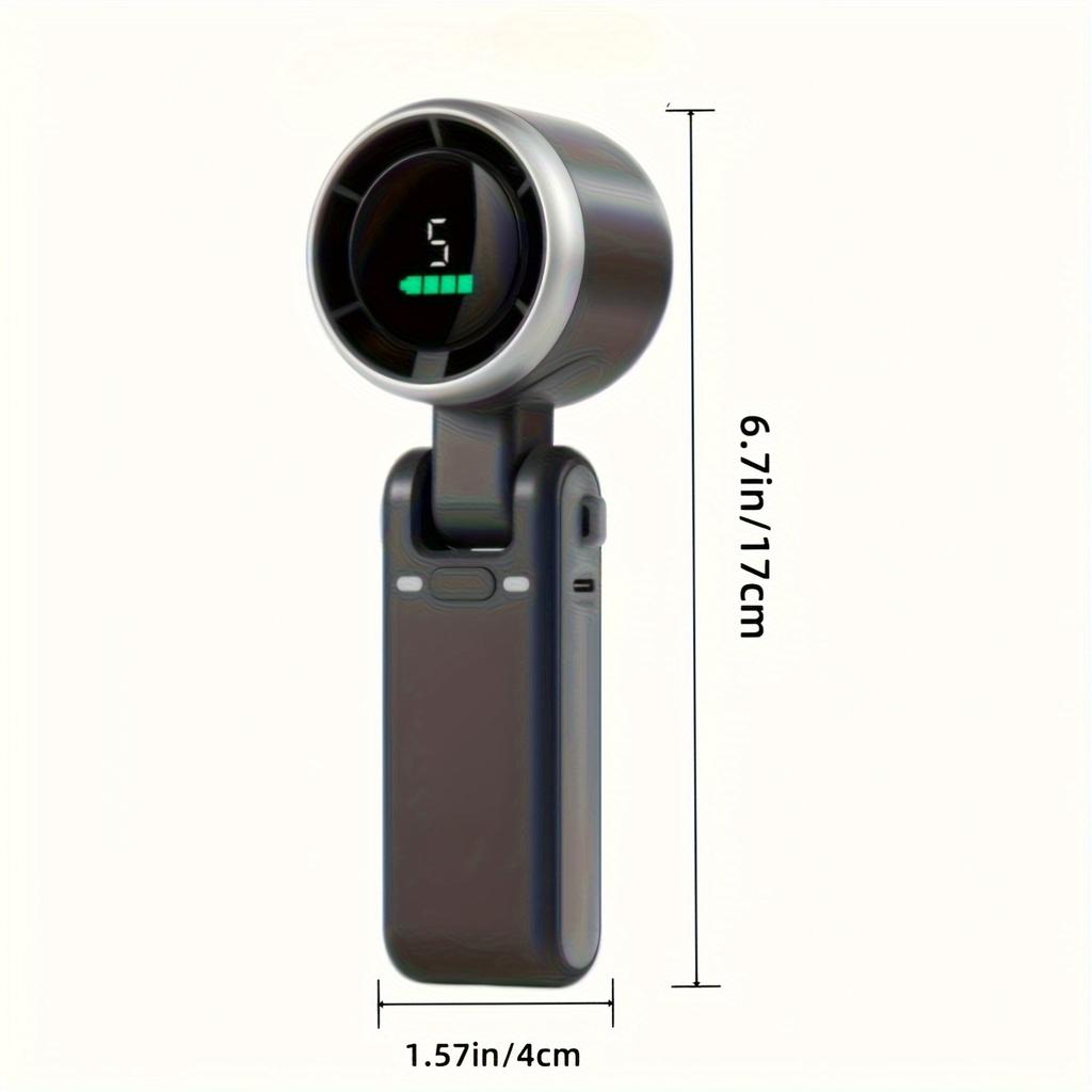 Xiaomi Handheld Fan Portable Foldable USB Rechargeable, Ultra Quiet 5-speed Adjustable, 1200mAh Battery (10 Hours Running Time)