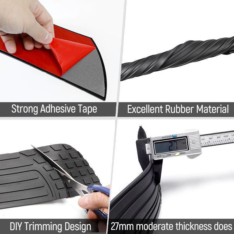 4 Stück PVC zuschneidbares Auto-Türschwellenschutz-Aufkleber-Kit für Auto-Türschwellen und Rahmen.