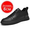 Men's Casual Elevator Shoes, 6-8cm Height Increase Sneakers, White Black Taller Lift Shoes, Breathable Walking Footwear