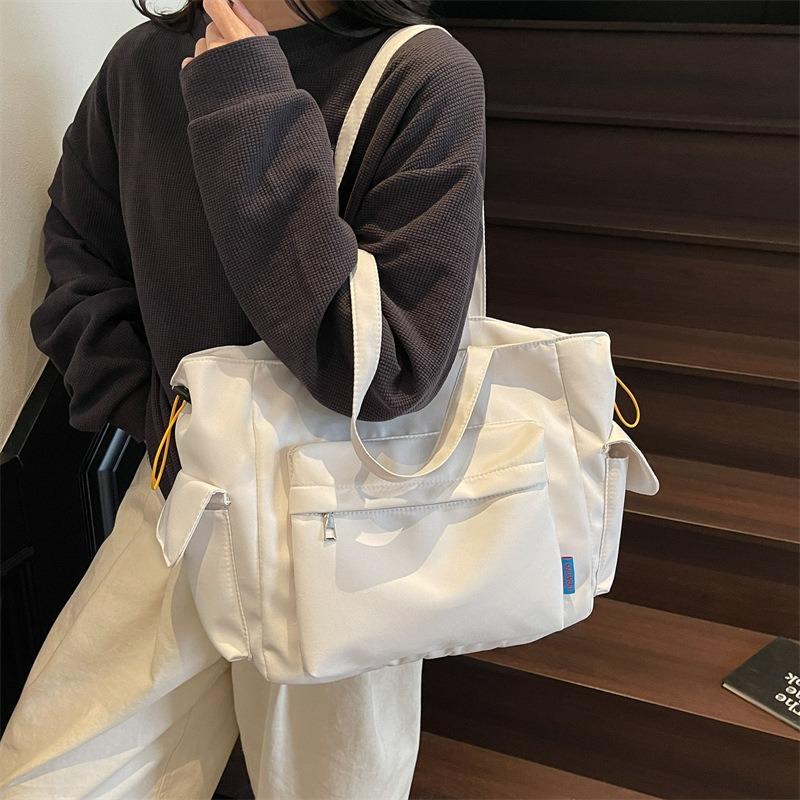 Summer New Versatile Casual Simple Large-capacity Canvas Bag Female College Student Portable Tote Bag