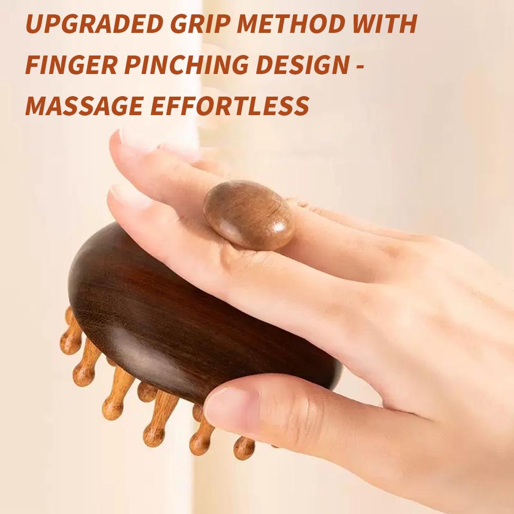 1Pc Disc Wooden Scalp Massager Head Massager Massage Comb Hair Meridian Comb