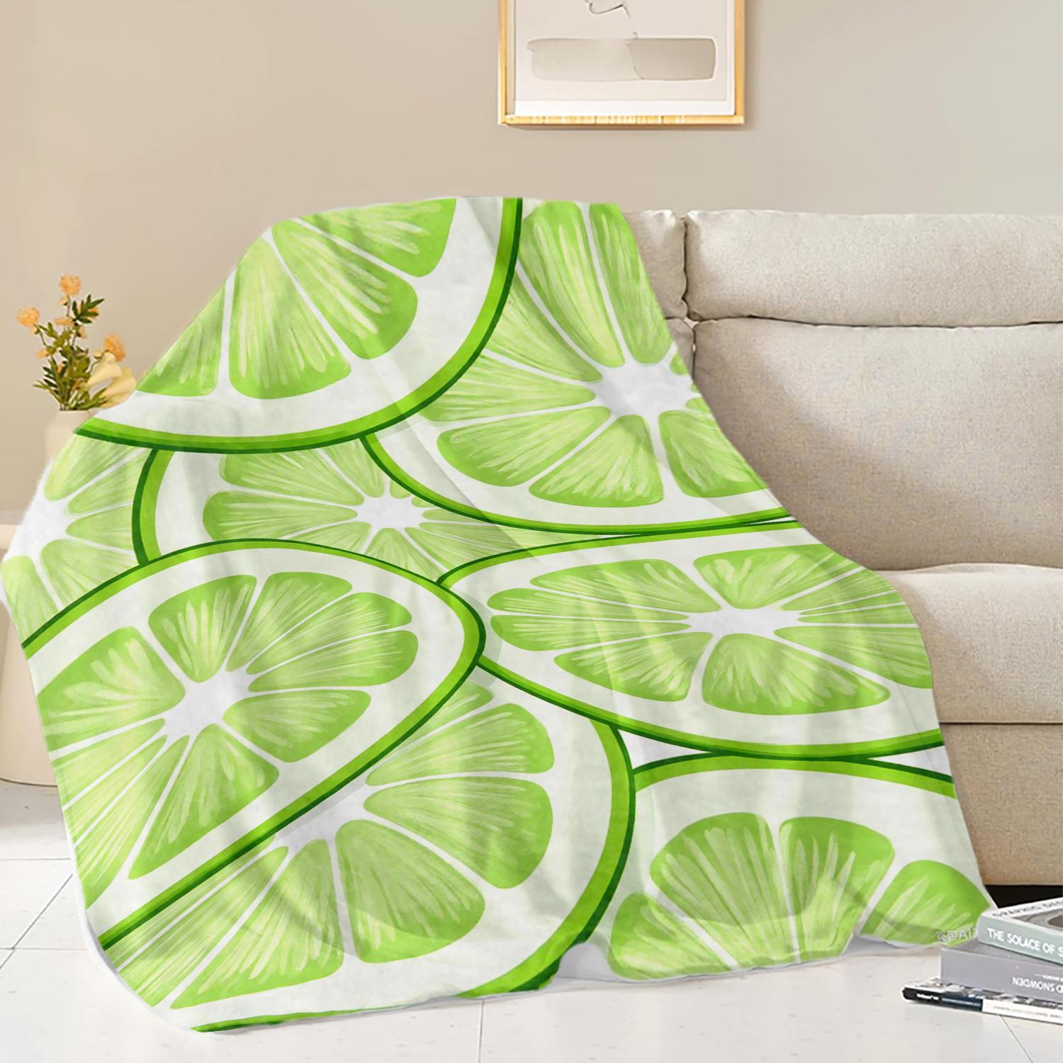

Fruits Oranges Lemons Grapefruits Printed Fashion Blanket Soft Fleece Warm Flannel Life Throw Fashion Blankets for Sofa Bedding Quilt 75x90cm