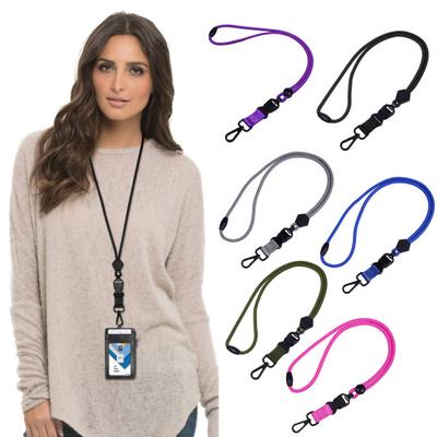 Heavy-Duty Key Lanyard with Detachable Buckle Quick Release Adjustable ID Badge Breakaway Neck Lanyard