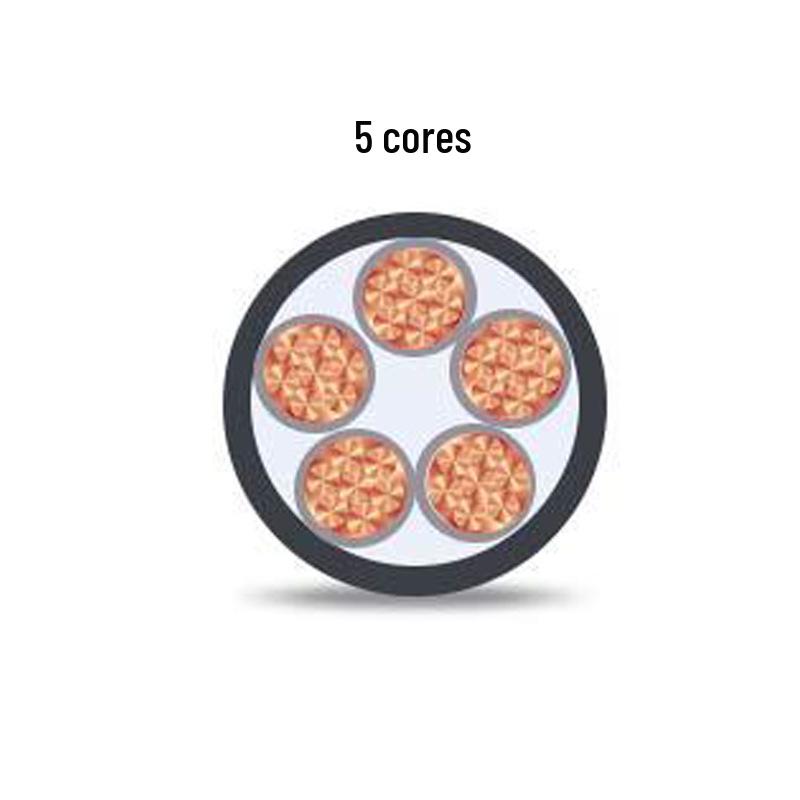 ZC-YJV3 4 5-Core Flame-Retardant Oxygen-Free Copper Cable - National Standard