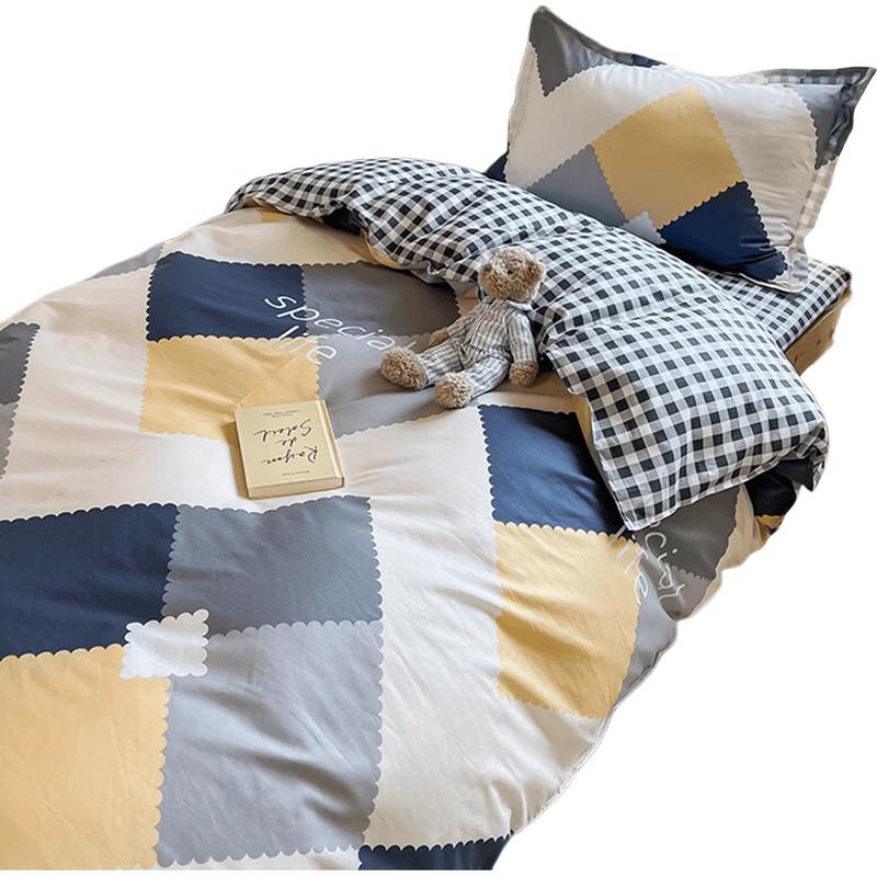 Red Bean 100% Cotton 3-Piece Dormitory Bedding Set 1.2m Bed, 1.5x2m Duvet Cover