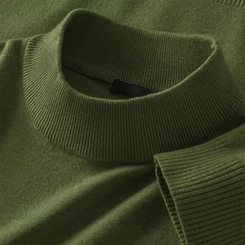 Maglione da Uomo a Coste con Collo Alto e Maniche Lunghe - Morbido Pullover per l'Autunno e l'Inverno, da Indossare a Strati e Quotidiano.