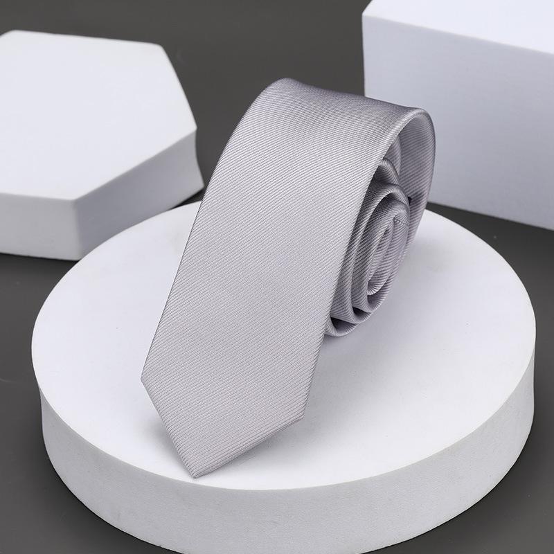 Korean Version Of Casual 5Cm Men'S And Women'S Business Dress Groom Wedding Stripe Hand Play Work Narrow Lazy Solid Color Tie