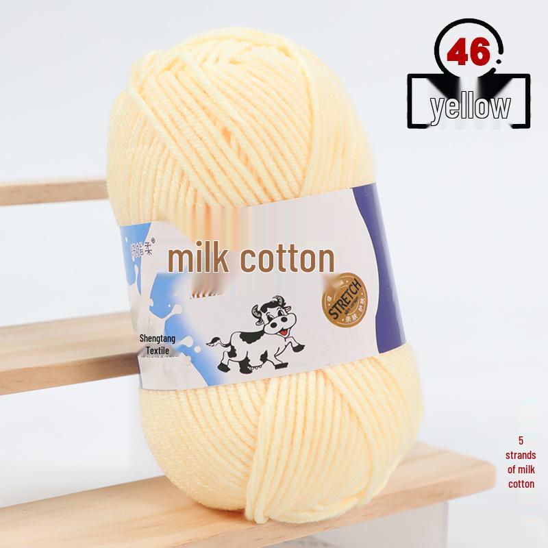 Filato di Cotone Lattiginoso a 5 Fili per Maglia & Uncinetto - Kit Fai da Te per Sciarpa, Coperta Lavorate a Mano di Spessore Medio