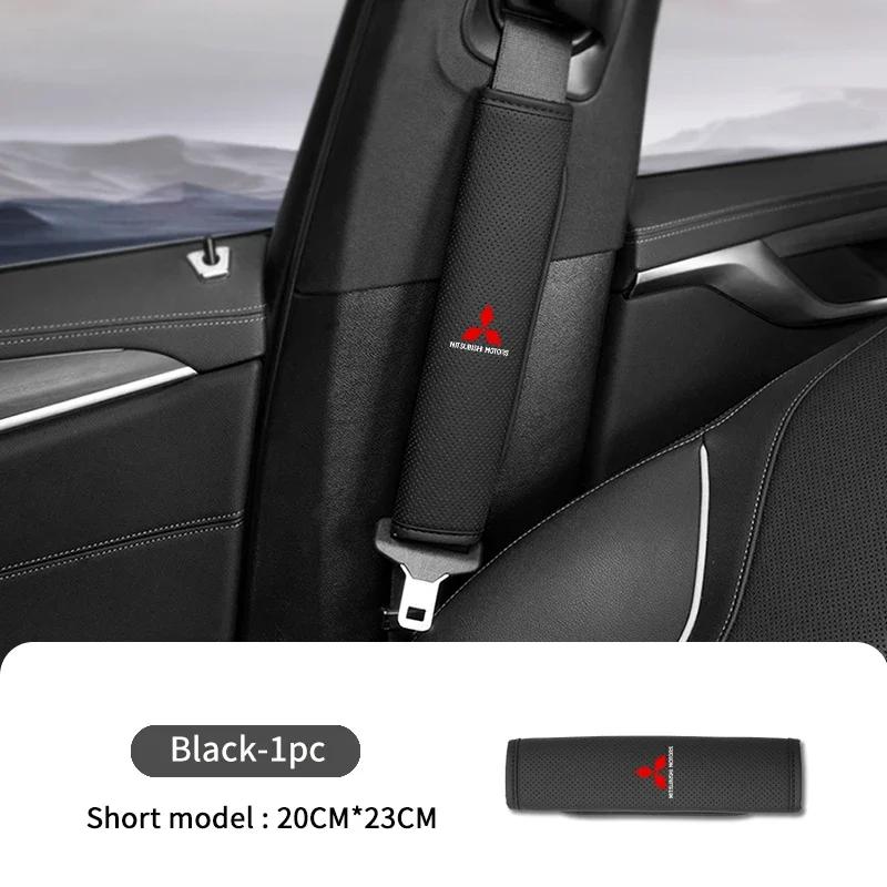Car Safety Belt Cover Adjustable Shoulder Strap Protector Pad For Mitsubishi Outlander Lancer L200 ASX Pajero Grandis Eclipse