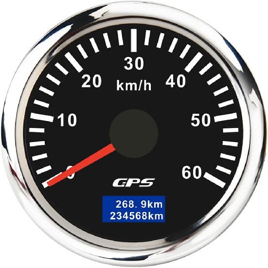30km/h 60km/h 120km/h 200km/h Speed Gauge with GPS Antenna 52mm Gps Speedometer 7 color Backlight for 12V Car Boat
