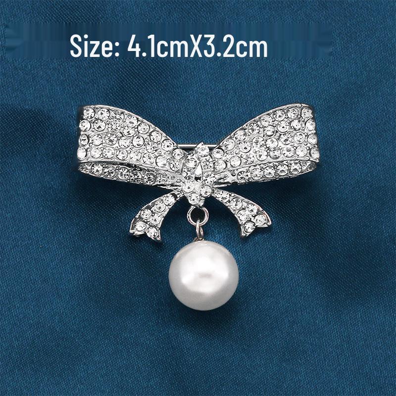 Elegante Broche de Borboleta de Pérola: Broche Versátil Anti-exposição para Vestuário Feminino da Moda