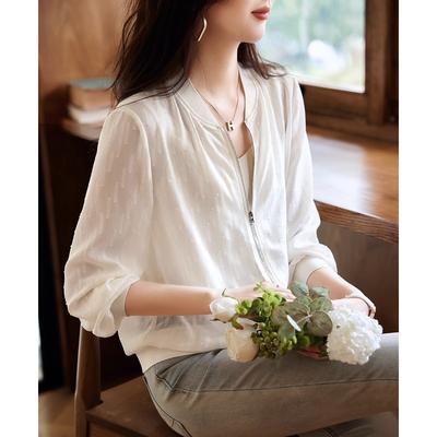 Casual Sun Protection Jacket for Women In Summer New Korean Version Simple Versatile Thin Baseball Uniform Summer Cardigan Top