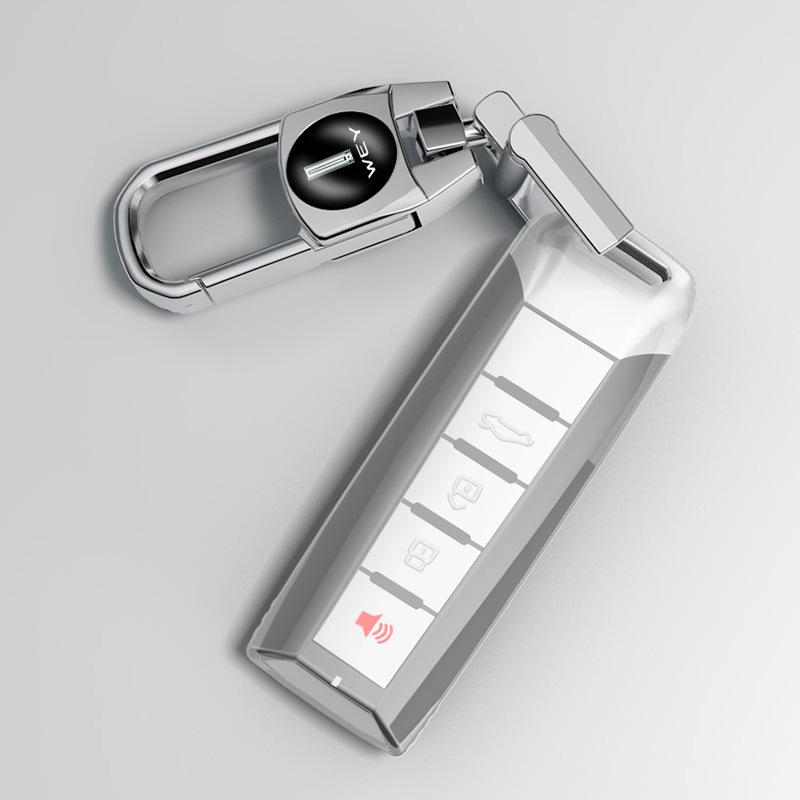 Modrý kryt klíče Blue Mountain pro modely Great Wall Wey Mocha a Latte 2023 - Taška na klíč od vozu s novou energií a přezka