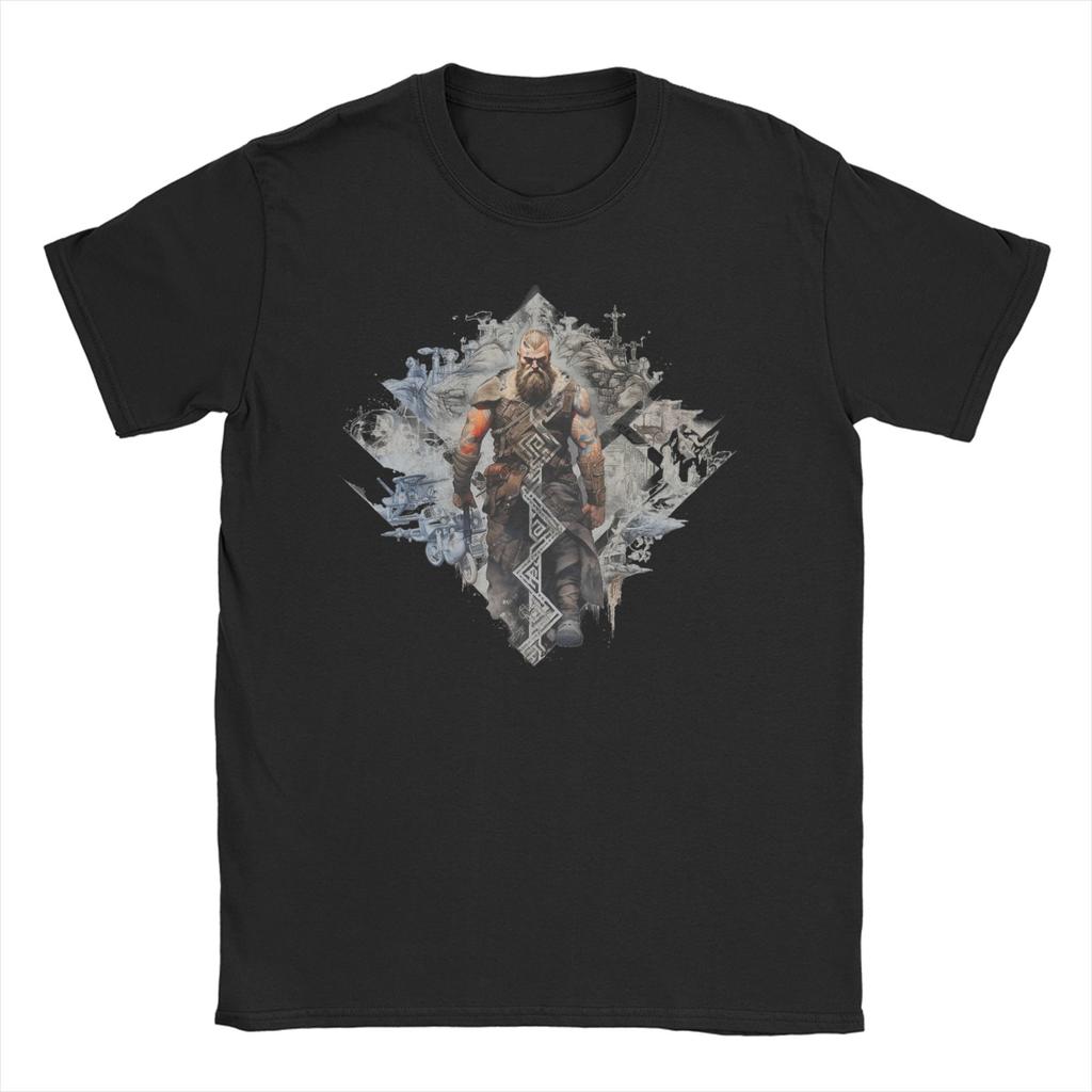 God of War Game Runes Men Womens T Shirt Novelty Tee Shirt Short Sleeve Crewneck TShirt 100 Cotton Plus Size Clothing