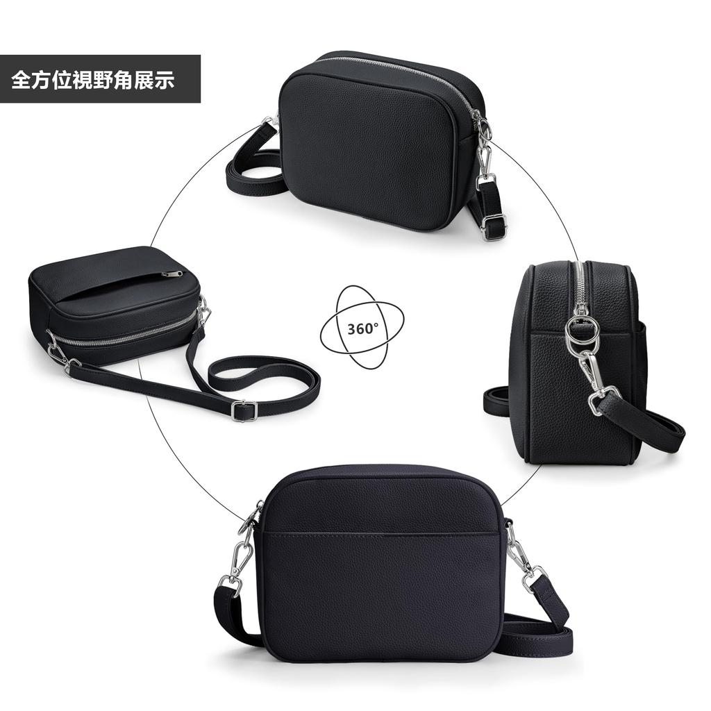 KALIDI Women's Small Shoulder Bag, Mini Bag, Shoulder Bag, Crossbody Bag, Multi-Layered, Waterproof, Lightweight, Solid Color, Large Capacity,