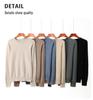 Men's Thickened Wool Cashmere Round Neck Sweater - Casual Business Long Sleeve Knit Pullover
