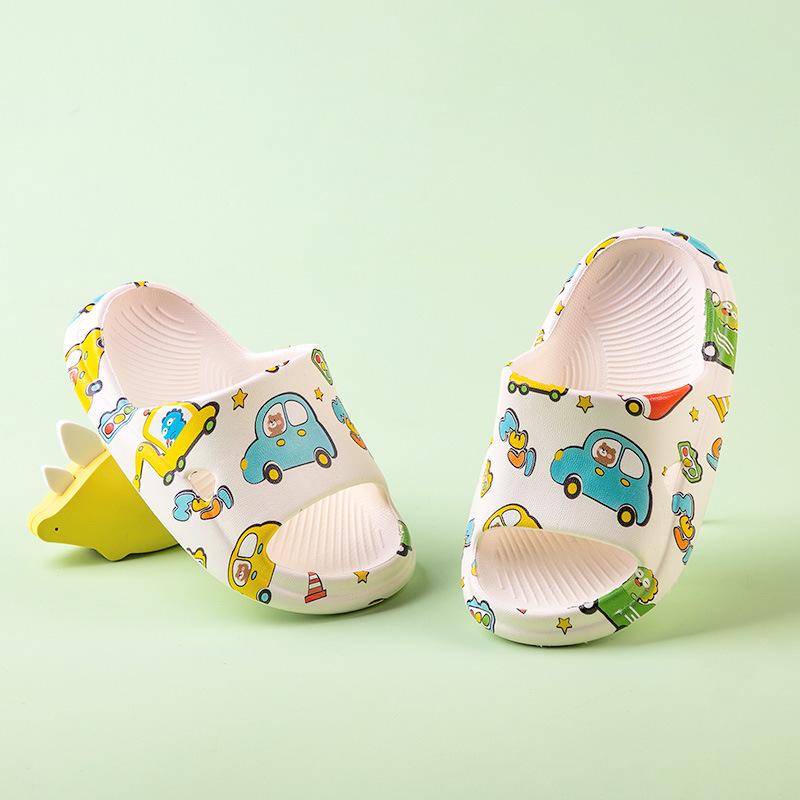 Boys' Shoes with Cartoon Soft Soles, Girls' Indoor Flip-flops with Soft Soles