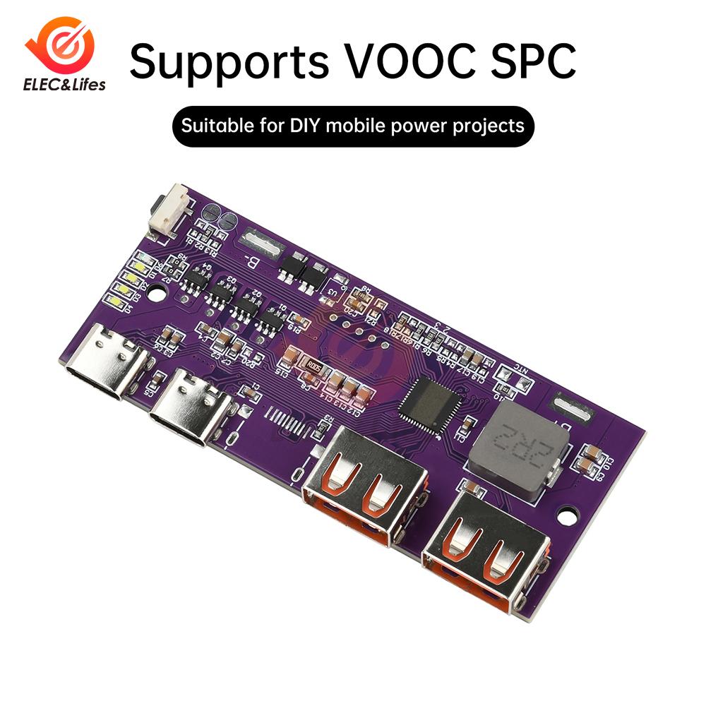 11.1W Power Bank Bidirectional Fast Charging Mobile Power Module Circuit Board With Digital/Light Type-C USB Suppor QC1+ PD1.1