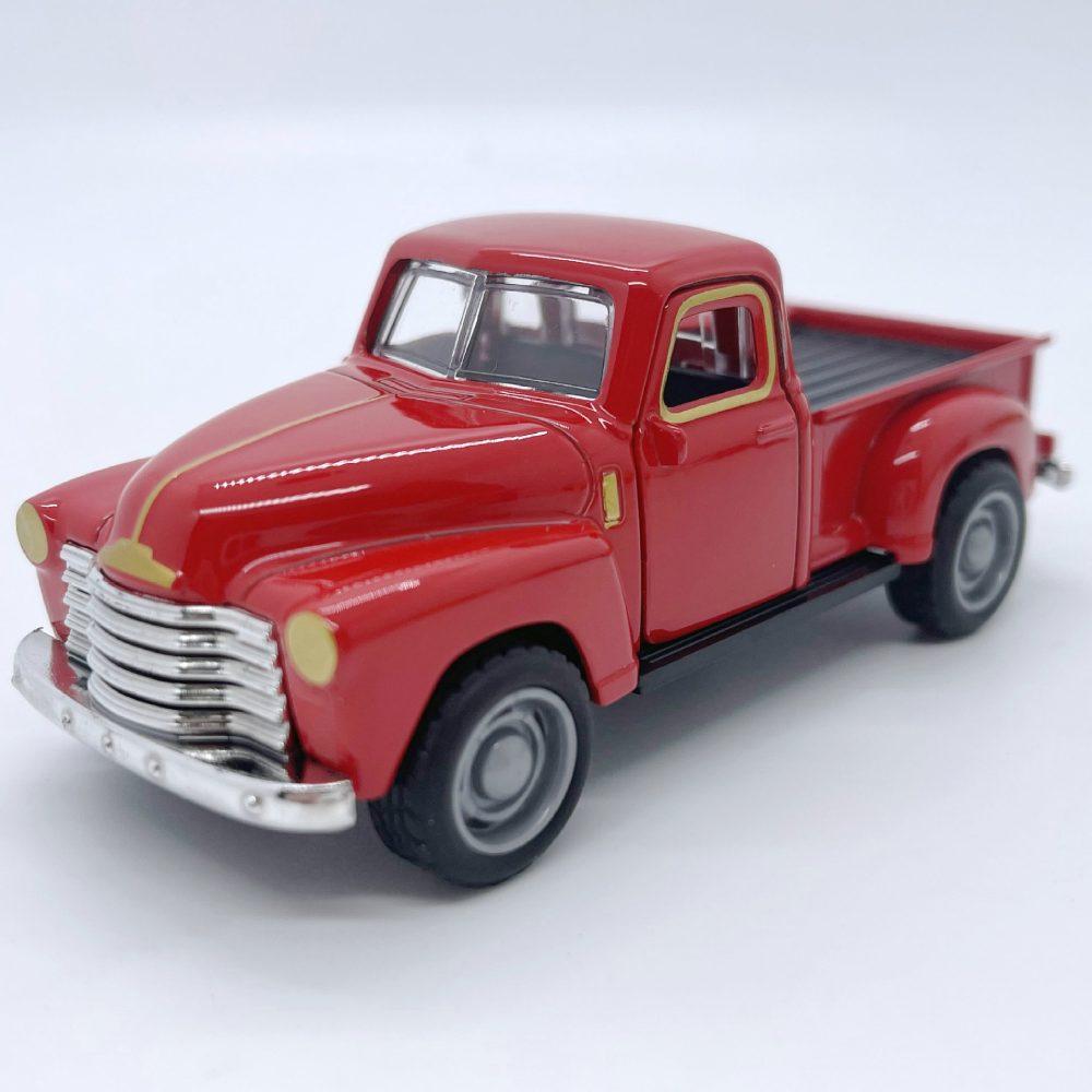 

11cm Mini Red Classic Pickup Truck Car Model Toys Collection Simulation Alloy Pull-back Diecast Vehicle Ctue Boys Christmas Gift