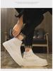 2024 Korean Style Men's White High-Top Sneakers: Autumn/Winter Casual Height-Increasing Sports Shoes