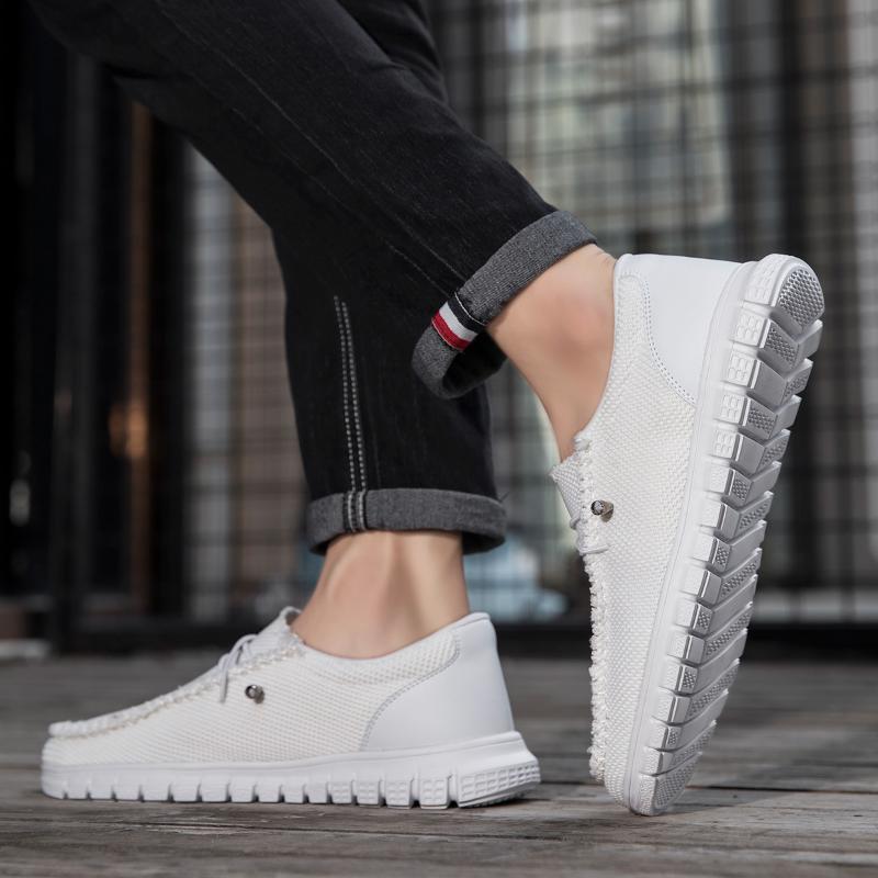 Fashion Fujeak Fashion Lightweight Loafers Plus Size Comfortable Flat Shoes for Men Non-slip Outdoor Jogging Footwear Fitness Sneakers