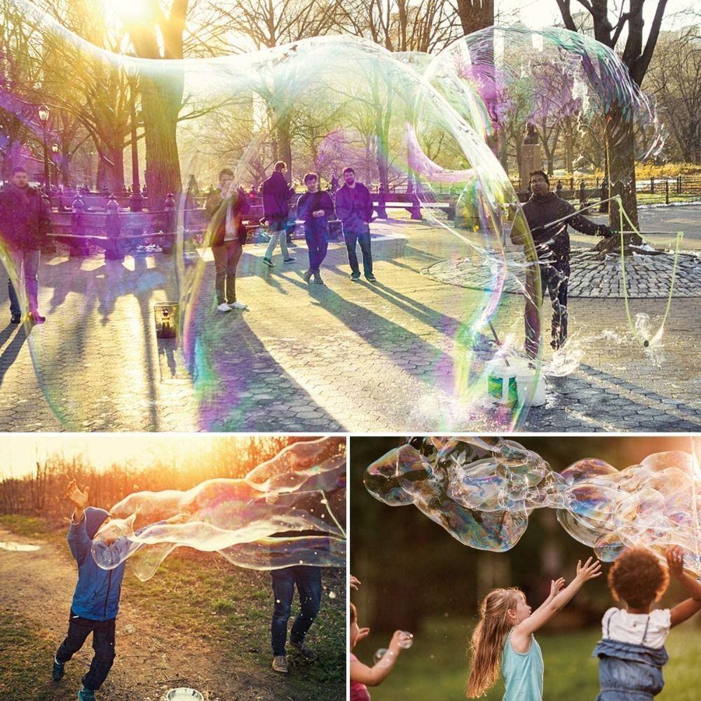 Double Rod Bubble Machine Sticks Big Size Bubble Rope Set Outdoor Bubble Wand  Kids Toy