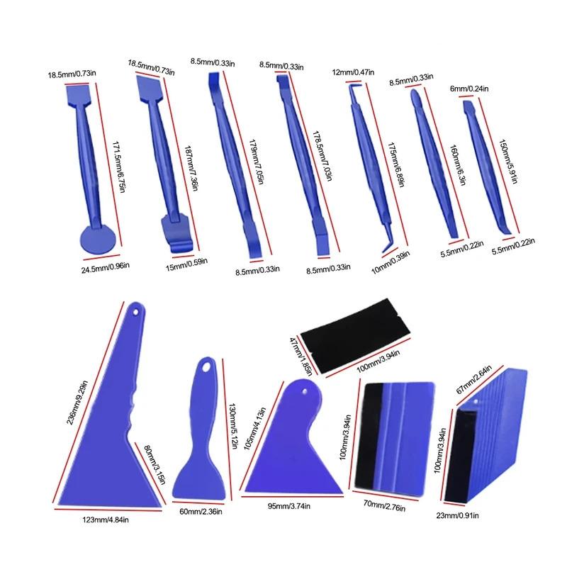 21PCS Car Vinyl Wrap Film Application Tint Foil Set Kit Auto Window Sticker Tools Vinyl Wrap Film Accessory