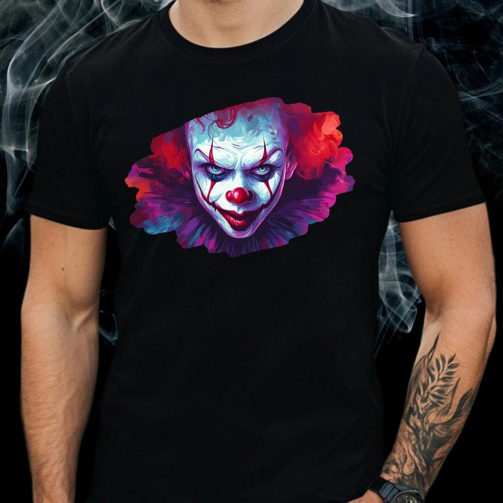 T-Shirt Herren Horror Clown Motiv Baumwolle Größe S bis 5XL