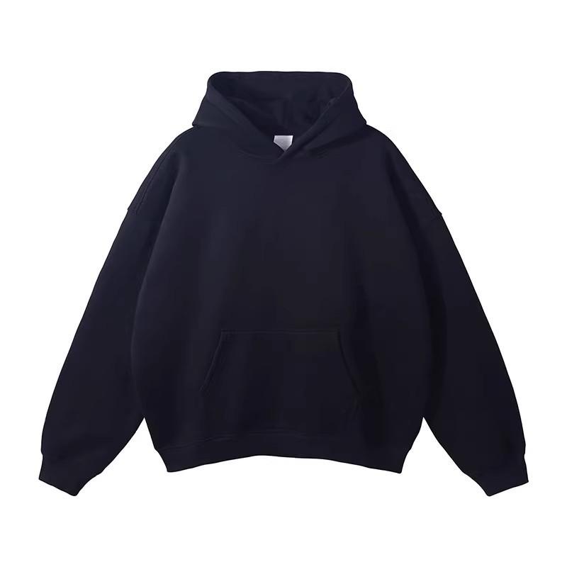 

Men s Clothing Short Hooded Sweatshirt Trendy Brand Loose Solid Color Hoodie Jacket for XXXL чорний