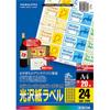 KOKUYO (KOKUYO) Color Laser Color Copy Labels, Gloss, 24 Sides, 20 Sheets, LBP-G6924