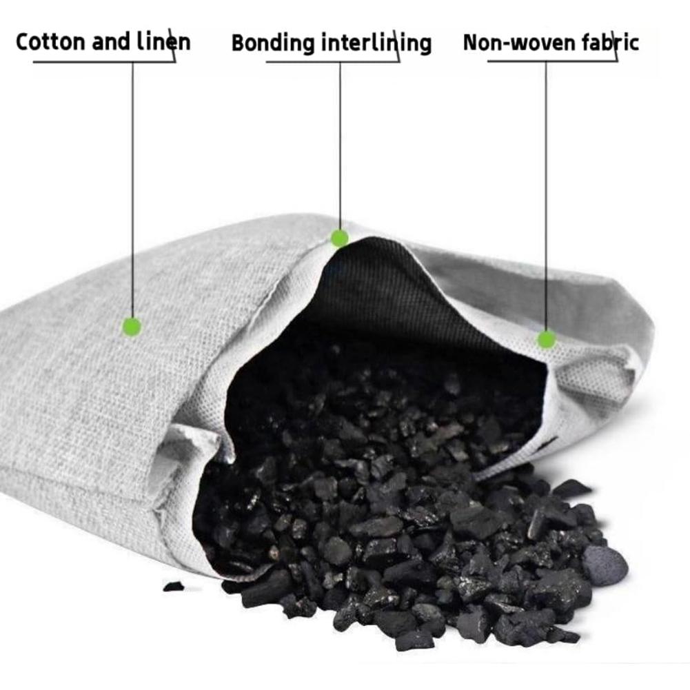 Bambuskohle Luftreinigungsbeutel 2x200g Nature Fresh Luftreinigerbeutel Wiederverwendbarer Geruchsabsorbierer Feuchtigkeitsabsorbierer für Auto Schrank