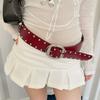 Punk Style Rivet Waist Belt Designer Dress Jeans Belt Heavy-Duty Wide Women's Belt  Streetwear