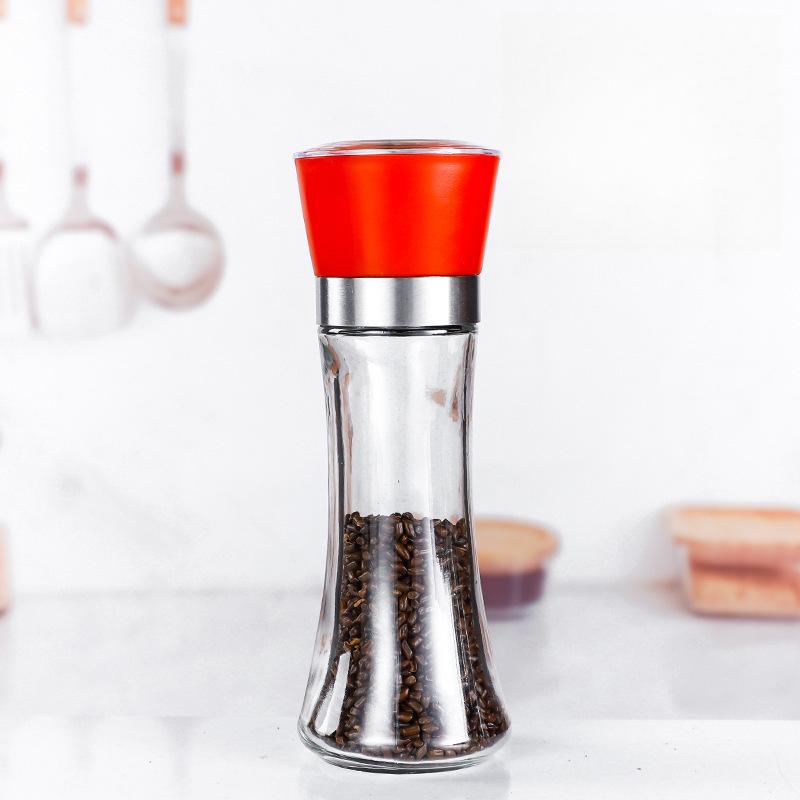 Stainless Steel Mill Pepper/Salt/Spice Grinder Kitchen Supplies Spices Glass Storage Container Pepper Mill Kitchen Gadgets Tools