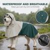 Dog Raincoat with Hood for Extra Large Dogs 30-40 KG, Green, XL