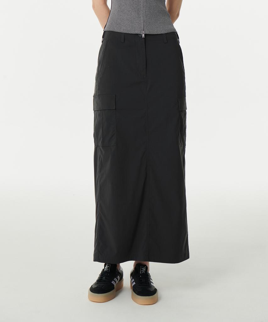 Musinsa Standard Woman Women'S Cargo Maxi Skirt [Gunmetal]