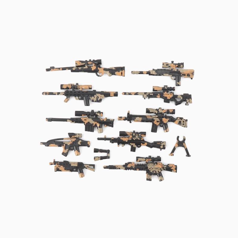 Military WWII Weapons Building Blocks Soldier Figure Toy Gatling M2 Heavy Machine Gun NSV M19 Box Rifle Bullet Chain Mortar K045