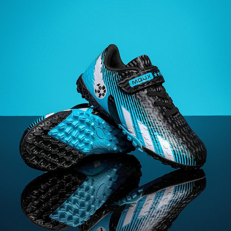 Boys' shoes autumn new girls' children's leather football shoes medium older boys and girls Velcro non-slip sneakers