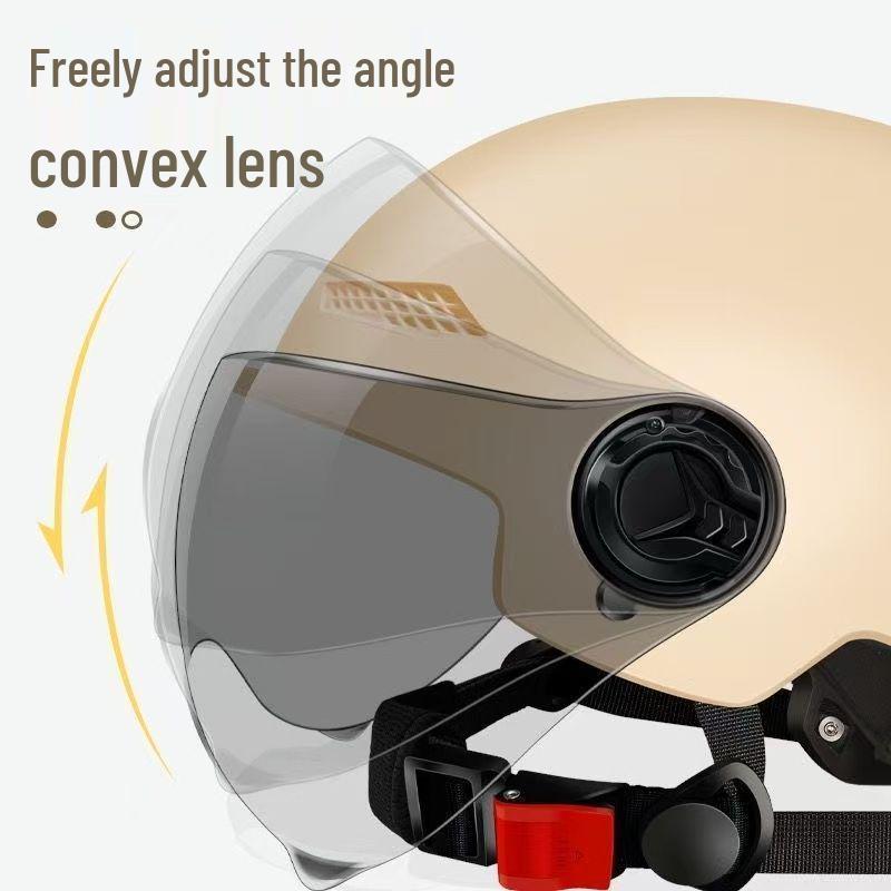 3C Certified Summer Motorcycle Half-Helmet for Men & Women, with Sun Protection, Universal All-Season Riding Hat